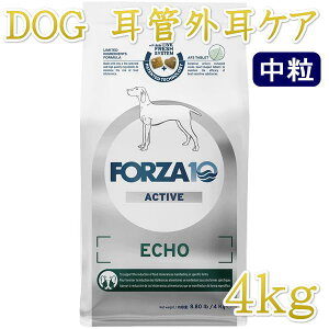 最短賞味2026.10・フォルツァ10 犬ミディアム エコー アクティブ中粒 4kg fo14373耳管・外耳ケアFORZA10正規品