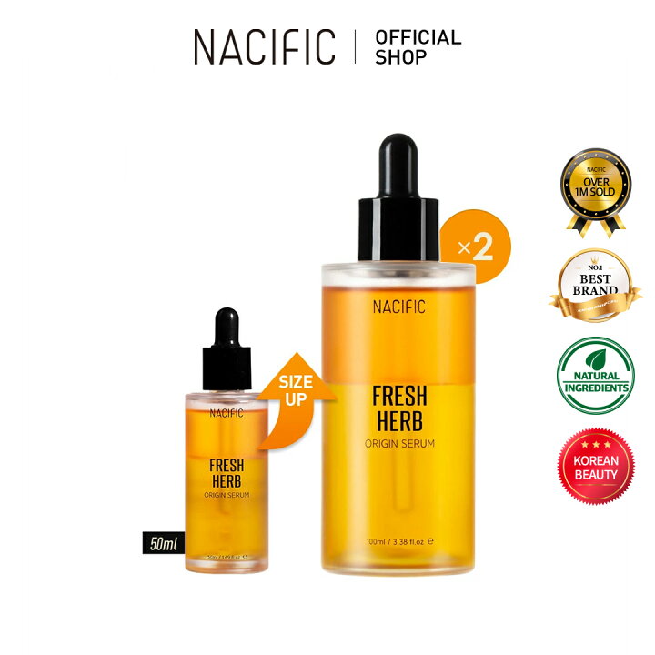 楽天市場 公式 Nacific フレッシュハーブ オリジンセラム100ml ネシフィック 韓国コスメ 韓国スキンケア スキンケア ニキビ肌 毛穴 肌のキメ 大容量 お得 高保湿 鎮静 ニキビ しわ 小じわ 毛穴ケア 弾力ケア 潤い美容液 毛穴美容液 栄養 しっとり Nacific公式楽天