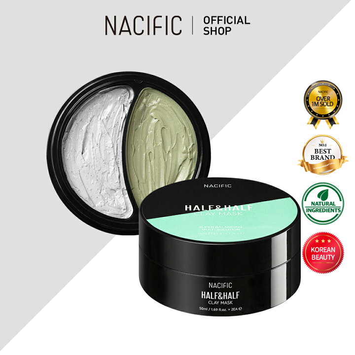 楽天市場 公式 Nacific ハーフ ハーフクレイパック ネシフィック 韓国コスメ 韓国スキンケア スキンケア 低刺激 クレンジング 洗顔 トラブル肌 乾燥肌 毛穴ケア 鎮静 敏感肌 水分 トラブル肌ケア ニキビケア ニキビ予防 ニキビ対策 泥パック Uゾーン Iゾーン 地肌