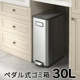 ゴミ箱 エコフライ ステップビン 30L シルバー ふた付きごみ箱 EKO ゴミ箱 蓋付き ペット用 キッチン用 おしゃれ ペダル式ゴミ箱 キッチン 人気 ダストボックス リビング ステンレスゴミ箱 シンプル お返し 39ショップ買いまわり 39ショップ買い回り クーポン配布中