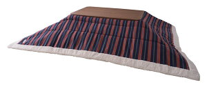 薄掛こたつ布団 長方形 メーカー直送 家具 おしゃれ インテリア 人気 おすすめ 東谷 azumaya 家具ナコレ 炬燵 コタツ 暖かい ぽかぽか 温かい 薄掛け フリース 保温性 ストライプ シンプル 洋室