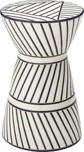 スツール スツール ホワイト (完成品) 室内使用向けの床傷防止フェルト付属 スツール スツール 陶器 陶器製 オブジェ フラワーベース 花台 屋外 屋内 トライバル シンプル ポップ 個性的 東