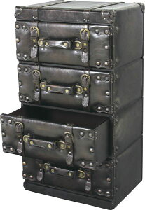 ストレージ チェスト4D ダークブラウン (完成品) ストレージ 東谷 azumaya おしゃれ 家具 インテリア 合皮 繊維板 一般商品