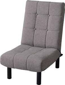 フロアチェア デイル フロアソファ グレー (組立式) 14段階リクライニング ロータイプ使用可 フロアチェア 東谷 azumaya おしゃれ 家具 インテリア スチール ポケットコイル ポリエステル 一般