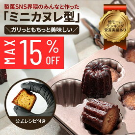 カヌレ沼 ミニ カヌレ型 カヌレ 型 スルッと取れるシリコン塗工 【楽天ランキング1位達成】炭素鋼製 外寸26×20cm 内寸(カップ寸)46×43mm