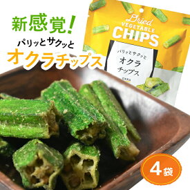 ＼ワンダフルデー10％オフ＋P10倍 ／ 【送料無料】オクラチップス 4袋 72g 野菜 スナック 揚げ菓子 おくら 真空フライ製法 買い回り 買回り 野菜チップス 「野菜スナック」