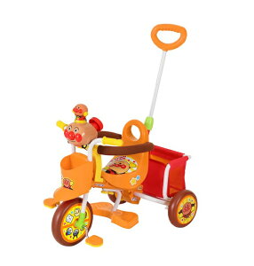 納期未定　わくわくアンパンマンごうピースIIオレンジ0216（おでかけ三輪車）エムアンドエム 幼児用自転車 子供用　三輪車