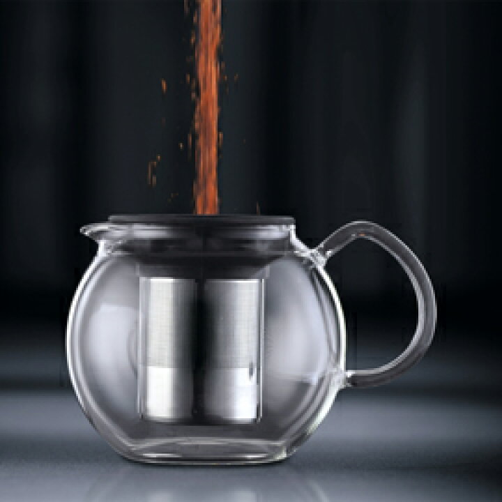 人気商品  ボダム アッサム ティーポット 1.0L bodum ガラスハンドル 1801-16J 可愛いらしい ティーメーカーで美味しい 紅茶を なでしこスタイル