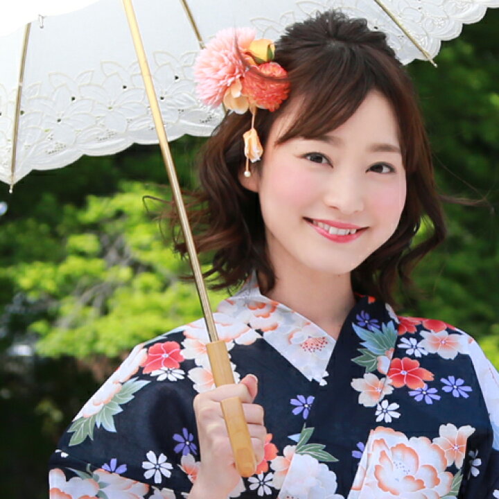 楽天市場 なでしこ 浴衣 髪飾り クリップ 下がりタイプ ダリア花づくし髪飾り 花 大人 浴衣用ヘアーアクセサリー 4色 浴衣 夏祭り 花火大会 青 ピンク オレンジ 黄色 洋服 小物 なでしこ