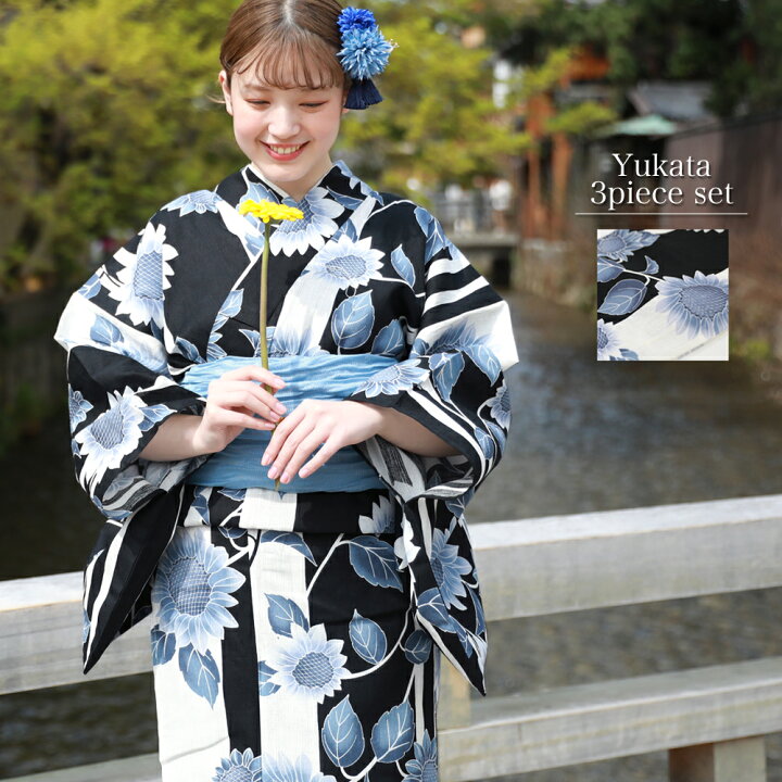 楽天市場】浴衣 セット レトロ 高級変わり織り綿麻浴衣3点セット「白と 