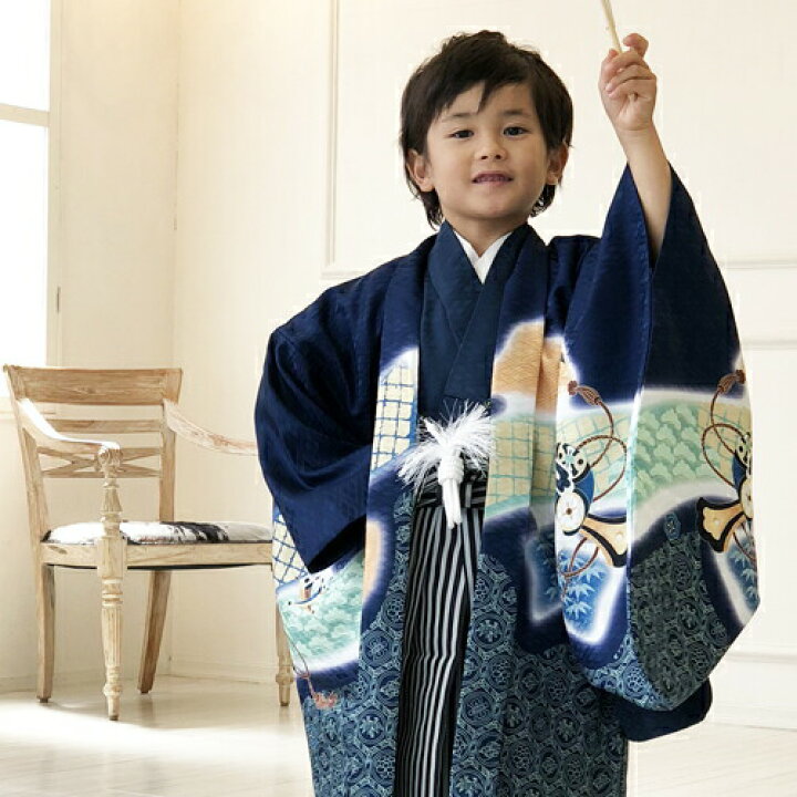 楽天市場】七五三 着物 5歳 男の子 羽織着物フルコーディネートセット  