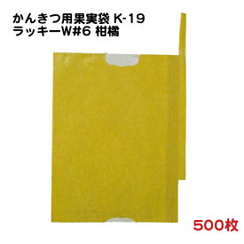 500枚 かんきつ用 果実袋 K-19 ラッキーW#6柑橘 底有り 止め金付き 二重掛袋 (81103(80012)) − 一色本店