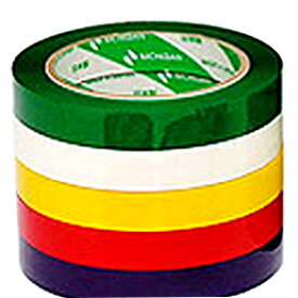 たばねらテープ 640-V 黄色無地 2cm×100M 10巻 − ニチバン