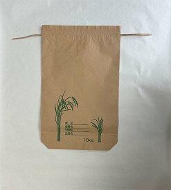 (即納) 100枚-200枚 クラフト米袋 10kg バンド付A − 一色本店