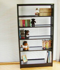 [即納] [1500] トーヨー（TOYO） スチール本棚 クールラック1500 ブラック/アイボリー 5段 幅80×奥行26×高さ150cm_s