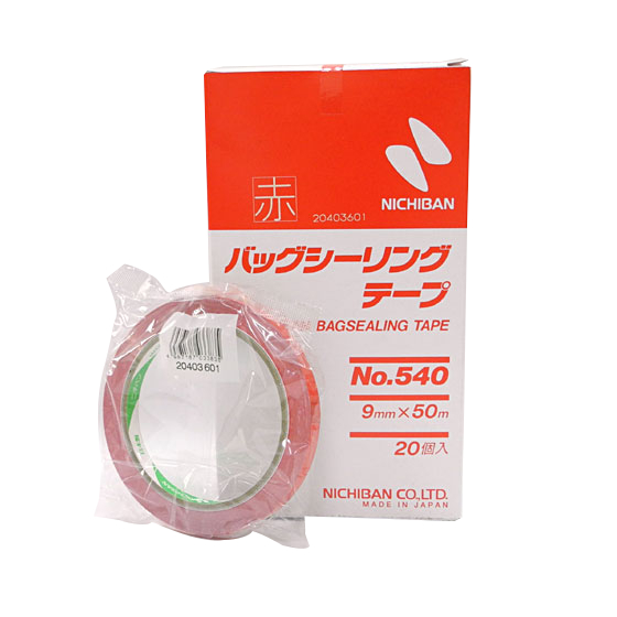 【楽天市場】ニチバン バッグシーリングテープ No.540 赤 9mm 