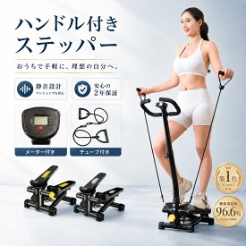 ステッパー ハンドル付き ESLUVE ハンドル ダイエット 健康ステッパー サイドステッパー エアロ ツイストステッパー 有酸素運動 足踏み 静音 体幹 ステップ台 筋トレ トレーニング 脂肪燃焼 エクササイズ プレゼント 2年保証