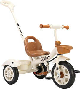 \エントリーでポイント5倍獲得/ ESLUVE 三輪車 子供用三輪車 ベビーカー 手押し棒付き 子供三輪車 手押し棒調整可能 組み立て式 2〜6歳 おもちゃ プレゼント クリスマス 誕生日 運び便利 さ