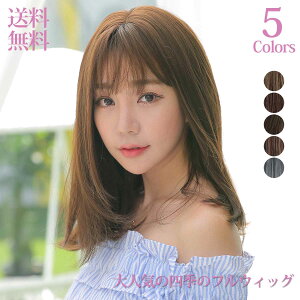 ウィッグ かつら 女性用 ミディアム セミロング フルウィッグ ウィッグ ロング レディース wig ストレート 超自然 優れた通気性 ?医療用 小顔効果 ネット付き 耐熱 母の日 プレゼント 送料無