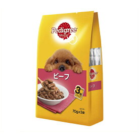 マースジャパン ペディグリー　成犬用　ビーフ 70g×3袋