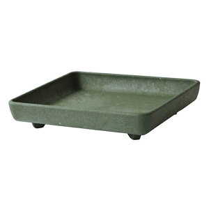 ハチマンガーデンズ パピエ エコプレート(鉢皿) 角型150 グリーン
