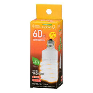 エコ電球 60形相当 電球色 E17口金 EFD15EL/12E17SPB