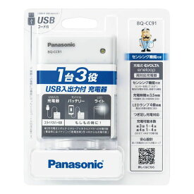 【エントリーでポイント10倍】パナソニック USB入出力付き充電器 BQCC91【2024/4/24 20時 - 4/27 9時59分】