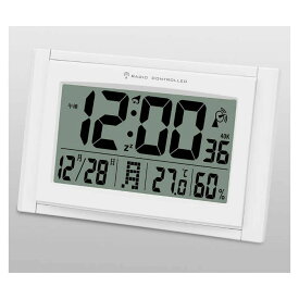 【エントリーでポイント10倍】温湿度計付電波時計 ホワイト SJ-9551【2024/5/23 20時 - 5/27 1時59分】