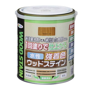 アサヒペン 水性強着色ウッドステイン 1.6Lライトオーク
