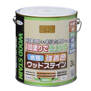 アサヒペン 水性強着色ウッドステイン 3Lオーク