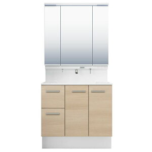 LIXIL R1�V���[�Y90cm 3�ʋ����ʉ��ϑ�i�v�b�V�������j���C�g�I�[�N MR1X1-903TXJU+R1H1-905PY-AU/JP2FC