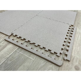 起毛ジョイントマット（フチ付き） 約30×30×0.8cmBE