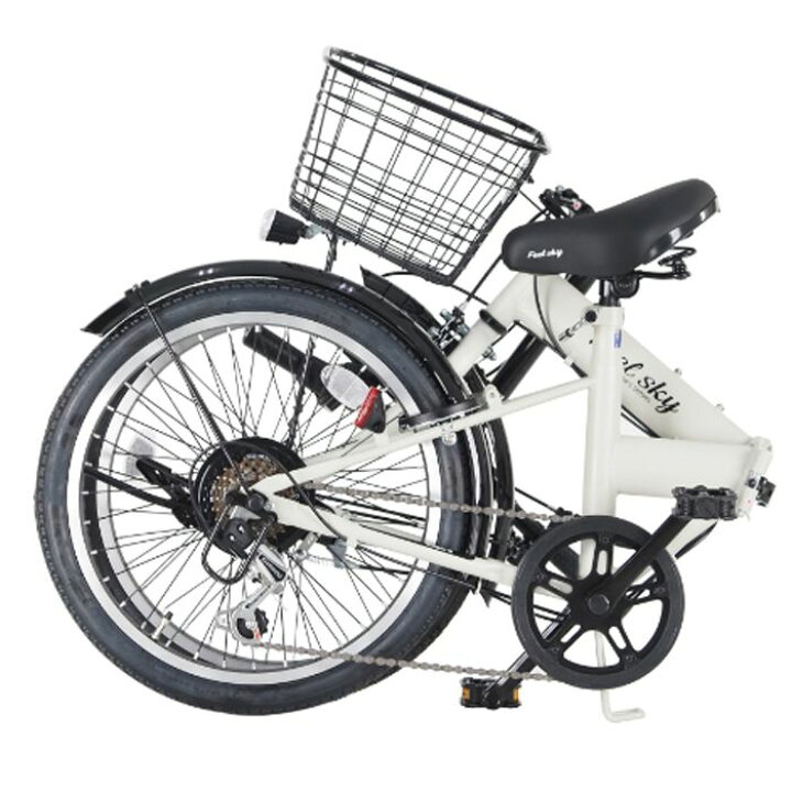 楽天市場】Feel sky 折畳自転車20 6段LEDオート マットグリーン : ホー 