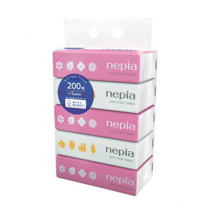 ネピア ソフトパックティシュ 400枚(200組)×5パック