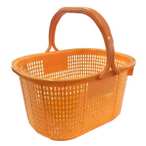 収穫カゴ 丸型 16L オレンジ