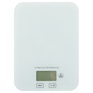 デジタルキッチン計り 3kg ガラス天板