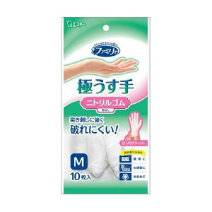 ニトリル極薄手10枚 Mホワイト