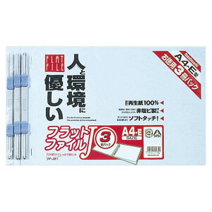 ナカバヤシ N フラットファイル3P A4E FF-J813B A4E 青