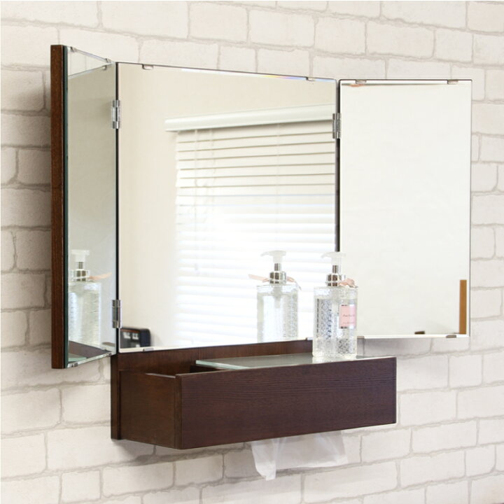 楽天市場 ドレッサー 三面鏡 メイク 収納 家具 壁掛け 木製 三面鏡 ウォールドレッサー 木 おしゃれ お洒落 国産 高級 新築祝い 結婚祝い プレゼント ギフト 送料無料 お祝い 10日営業日出荷 名入れプレゼント 名札工房