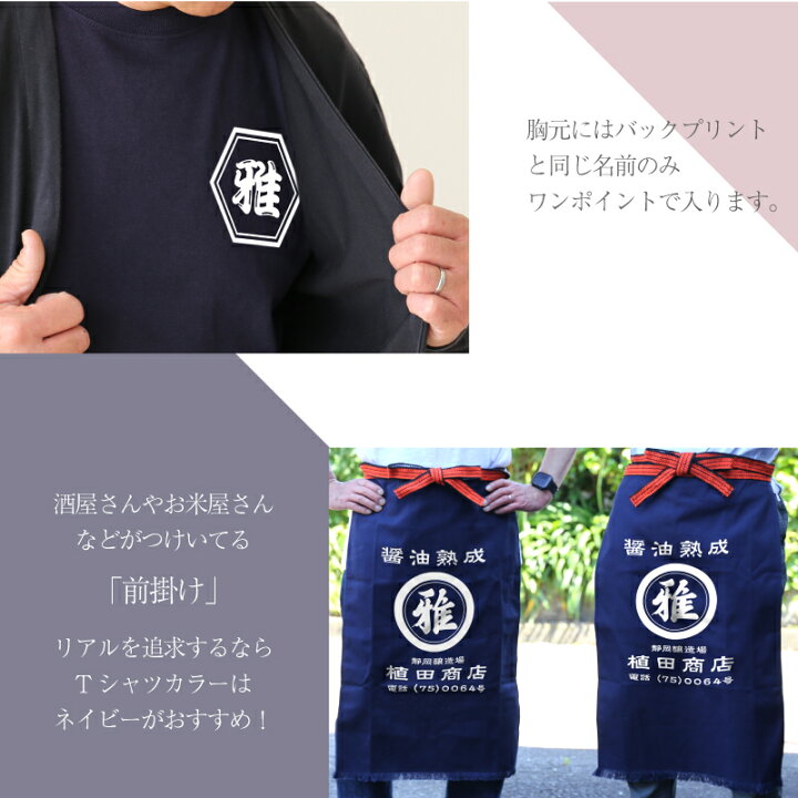 楽天市場】帆前掛け風 名入れTシャツ おもしろ 【 帆前掛け Tシャツ 10 