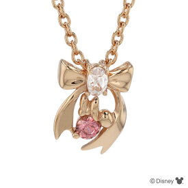 【-3/15迄!!ノベルティプレゼント!!】ディズニー ペンダント ネックレス ミニー シルバー ピンクゴールドコーティング キュービックジルコニア リボン ジュエリー (VPCDSW0044) クリスマス
