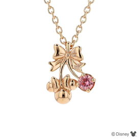 【-3/15迄!!ノベルティプレゼント!!】ディズニー ペンダント ネックレス ミニー シルバー ピンク キュービックジルコニア リボン サクランボ プレゼント (VPCDSW0050) クリスマス