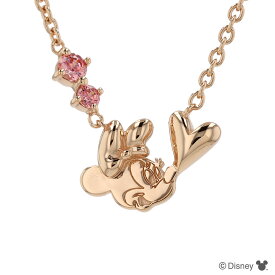 【-3/15迄!!ノベルティプレゼント!!】ディズニー ペンダント ネックレス ミニー シルバー ピンク キュービックジルコニア ハート リボン プレゼント (VPCDSW0052) クリスマス
