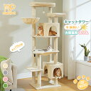 【P10倍・マラソン期間限定】キャットタワー スリム 大型猫用 多頭飼い 猫タワー 据え置き型 コンパクト 省スペース …