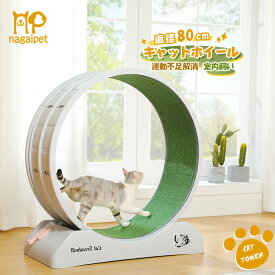 キャットホイール 猫 犬 散歩 猫の車輪 猫用トレッドミル 猫 ホイール 室内飼い ルームランナー 運動不足解消 プラスチック素材 猫用おもちゃ 猫 回し車 低騒音 組み立て簡単 直径80cm