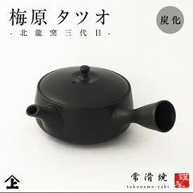 常滑焼 北龍 梅原タツオ おしゃれ 急須 プレゼント ギフト 使いやすい 国産 黒系 きゅうす 日本製 職人の手作り ろくろ製法 高品質な急須 炭化 ギフト とこなめ急須 せっ器 送料無料