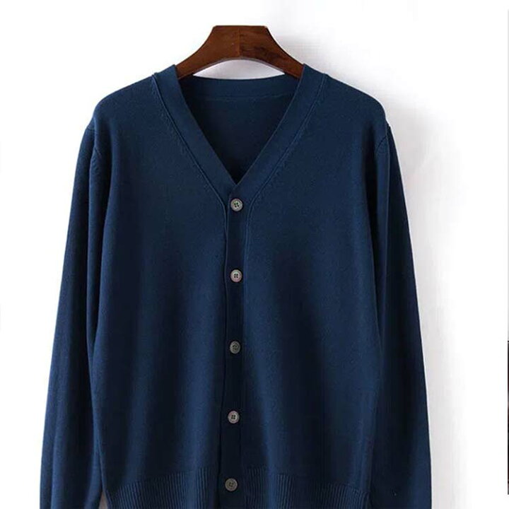 楽天市場】ニット カーディガン メンズ Vネック 薄手 ウール混  