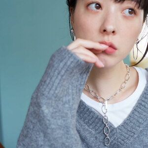 【Nothing And Others/ナッシングアンドアザーズ】Ellipse chain Necklace 楕円(=ellipse)モチーフデザインを組み合わせたチェーンネックレス 送料無料