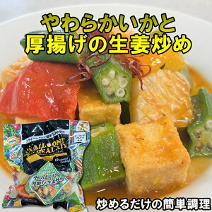 (他メーカーと同梱不可)やわらかいかと厚揚げの生姜炒め 260g 冷凍グルメ 【産地直送】【冷凍】イカ あつあげ 炒め物 美味しい 長岡グルメ ミールキット 惣菜 エス・ティ・フーズ お菜 惣