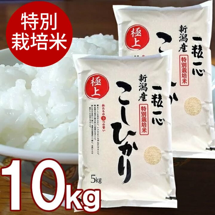 楽天市場】【産地直送】特別栽培米 特栽米 新潟産 こしひかり 白米 